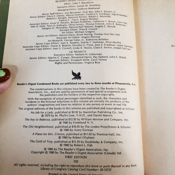 2 Beautiful Vintage Green HB Readers Digest Condensed Books Riser Decor - Picture 7 of 9